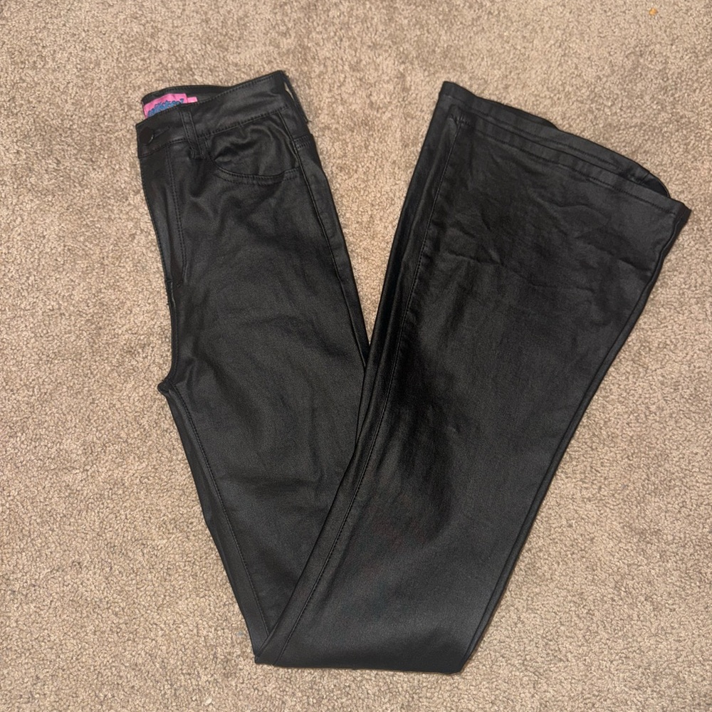 Edikted black leather pants